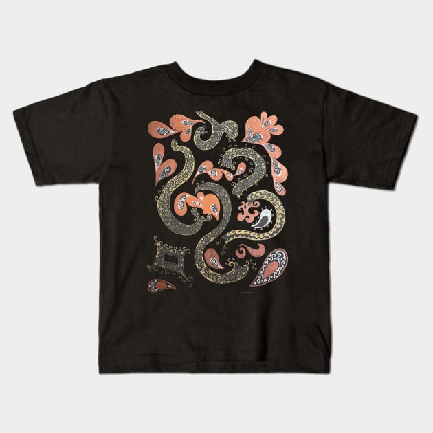 Snakes & Paisleys Kids T-Shirt by Barschall